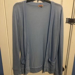 Blue cardigan